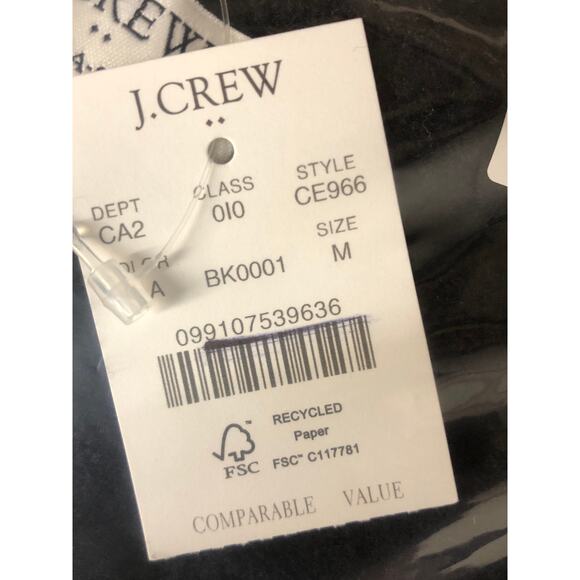 J. Crew Factory Polo Sweater Extra Soft Yarn Black NWT M - Picture 8 of 9